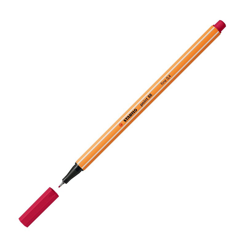 Penna-STABILO-point-88-50-rosso-scuro-punta-fine-fineline