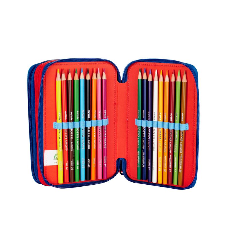 --Astuccio-borsello-3-zip-Go-Pop-champions-campione-interno-organizzato-e-attrezzato-set-scrittura-pastelli-pennarelli-scuola