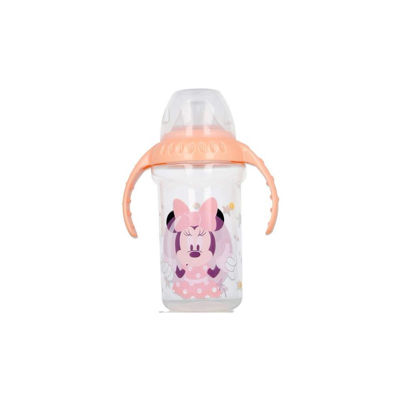 Bicchiere-antigoccia-da-viaggio-per-bambini-Minnie-tazza-biberon-330ml-impara-a-bere-con-beccuccio-ergonomico-in-silicone-con-m