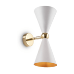 Maytoni Applique Contemporanea Vesper Struttura E Diffusori In Metallo Bianco Oro 2 Luci