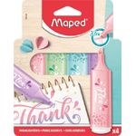 Maped Evidenziatore MAPED flex pastel confezione da 4 colori rosa verde azzurro viola