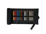 --ASTUCCIO-ARROTOLABILE-24-SCOMPARTI-ROLLO-KOH-I-NOOR-CON-BUSTINA-PORTAPENNE-CON-CERNIERA-COLORE-NERO