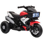 HOMCOM-Moto-Elettrica-per-Bambini-3-5-Anni--max.-25kg--con-3-Ruote-Luci-e-Suoni-Batteria-6V-Rosso-86x42x52cm