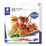 Staedtler-Pastelli-a-Olio-2420-Confezione-da-48-Pastelli-Morbidi---Resistenza-alla-Rottura---Estremamente-Brillante---Colori-Assortiti