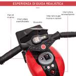 HOMCOM-Moto-Elettrica-per-Bambini-3-5-Anni--max.-25kg--con-3-Ruote-Luci-e-Suoni-Batteria-6V-Rosso-86x42x52cm