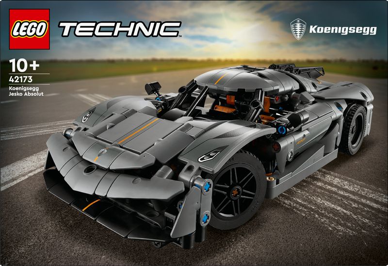 Hypercar-Koenigsegg-Jesko-Absolut-grigia---Lego-Technic-42173