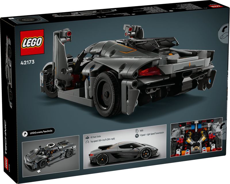 Hypercar-Koenigsegg-Jesko-Absolut-grigia---Lego-Technic-42173