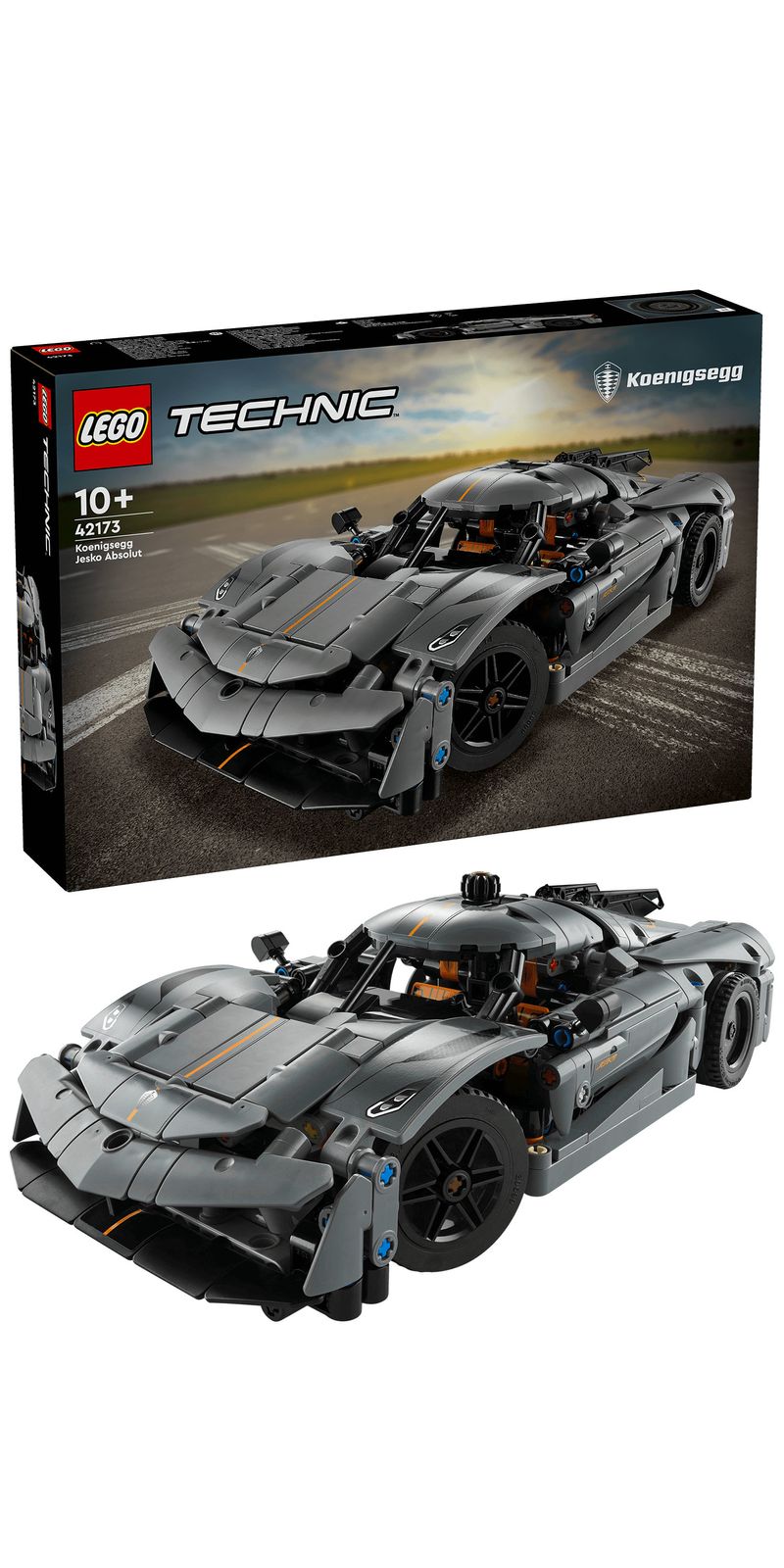 Hypercar-Koenigsegg-Jesko-Absolut-grigia---Lego-Technic-42173