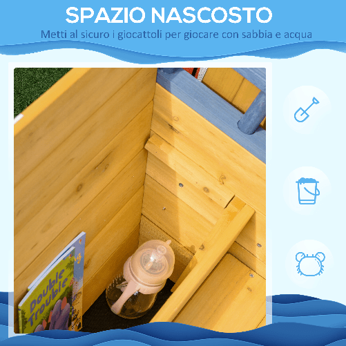 Outsunny-Sabbiera-per-Bambini-in-Legno-a-Forma-di-Nave-dei-Pirati-con-Vano-Contenitore-158x78x45.5cm