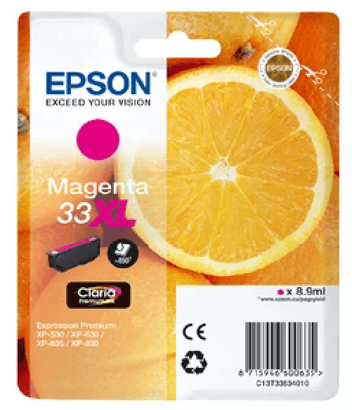 ORIGINALE-Epson-Cartuccia-d--39inchiostro-magenta-C13T33634012-33-XL-650-pagine-XL