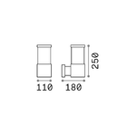 Applique-Moderna-Tronco-Alluminio-Nero-1-Luce-E27