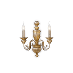 Ideal Lux Applique Classica Firenze Materie Plastiche Oro 2 Luci E14