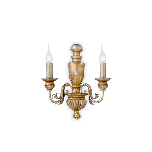 Applique-Classica-Firenze-Materie-Plastiche-Oro-2-Luci-E14