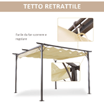 Outsunny-Gazebo-Pergola-da-Giardino-3.5x3.5m-con-Struttura-in-Acciaio-e-Tenda-in-Poliestere-Bianco