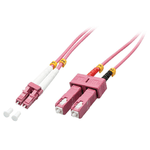 Lindy 46361 cavo a fibre ottiche 2 m LC SC OM4 Rosa (Fibre Optic Cable LC/SC OM4 - 2m - Warranty 120M)