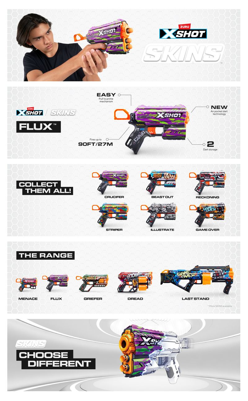 Pistola-gioco-X-Shot-Skins-Flux-8-Dardi