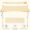 Outsunny-Tenda-da-Sole-a-Bracci-3x1.5m-con-Manovella-e-Struttura-Telescopica-Giallo-e-Bianco