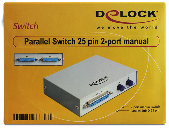 Delock-interruttore-parallelo-D-Sub-25-pin-2-porte-manuale