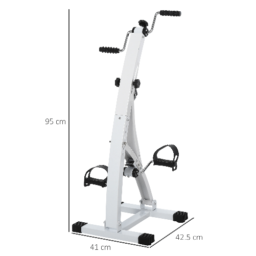 HOMCOM-Pedaliera-Braccia-e-Gambe-da-Divano-o-Poltrona-con-Schermo-LED-Altezza-e-Intensita-Regolabile-Bianco-40x42.5x100cm