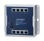 PLANET-Industrial-8-Port-10-100-1000T-Wall-mounted---Switch---Kupferdraht-Non-gestito-Blu-Grigio--Industrial-8-Port---10