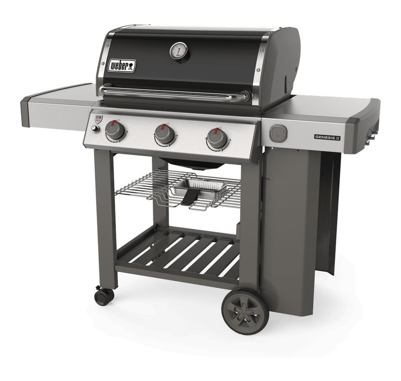 Weber-barbecue-a-gas-gpl-genesis-e-310-gbs-acciaio-nero-con-ruote-girevoli