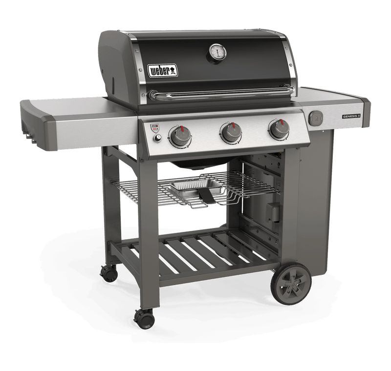 Weber-barbecue-a-gas-gpl-genesis-e-310-gbs-acciaio-nero-con-ruote-girevoli