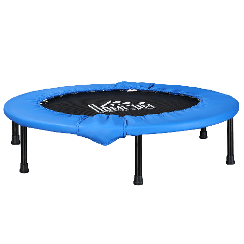 HOMCOM-Trampolino-Elastico-Fitness-Pieghevole-da-Giardino-Φ96.5-x-23-cm-Blu-e-Nero