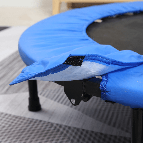 HOMCOM-Trampolino-Elastico-Fitness-Pieghevole-da-Giardino-Φ96.5-x-23-cm-Blu-e-Nero