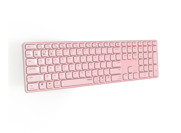 Rapoo-E9800M-tastiera-RF-senza-fili--Bluetooth-QWERTZ-Tedesco-Rosa