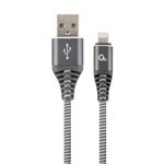 Cablexpert Gembird CC-USB2B-AMLM-2M-WB2 cavo Lightning Grigio, Bianco