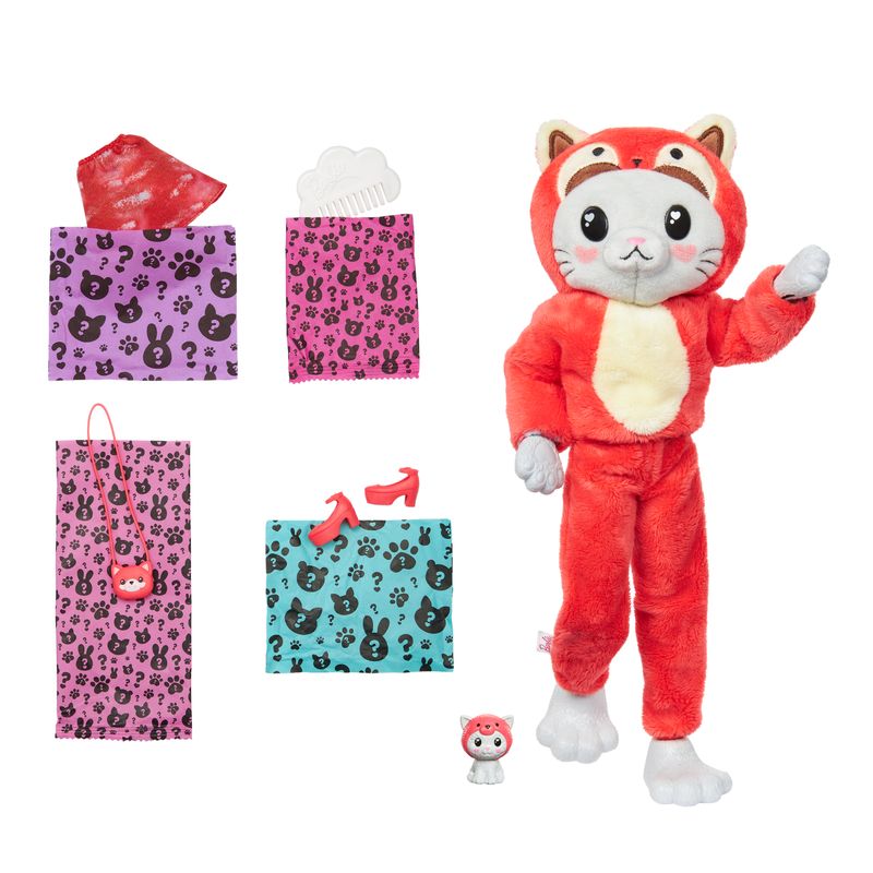 BARBIE-CUTIE-REVEAL-CUCCIOLI---GATTINO-PANDA-ROSSO