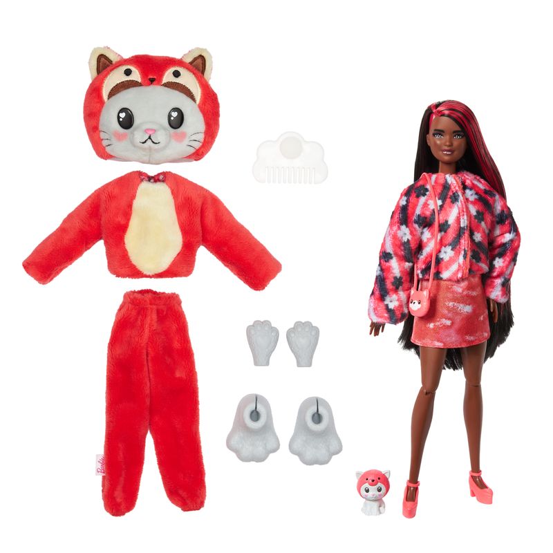 BARBIE-CUTIE-REVEAL-CUCCIOLI---GATTINO-PANDA-ROSSO