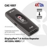 CLUB3D-DP-1.4-4K120HZ-HDR-ACTIVE-REPEATER-F-F-displayport-Nero