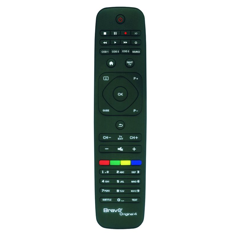 Bravo-tc-original-4-telecomando-preprogrammata-per-TV-Philips-Nero