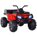 HOMCOM Mini Quad Elettrico per Bambini per Esperienza di Guida Realistica 12V Velocità Massima 6km/h Lettore Musica MP3 Luci e Fanali, 120x79x78.5cm