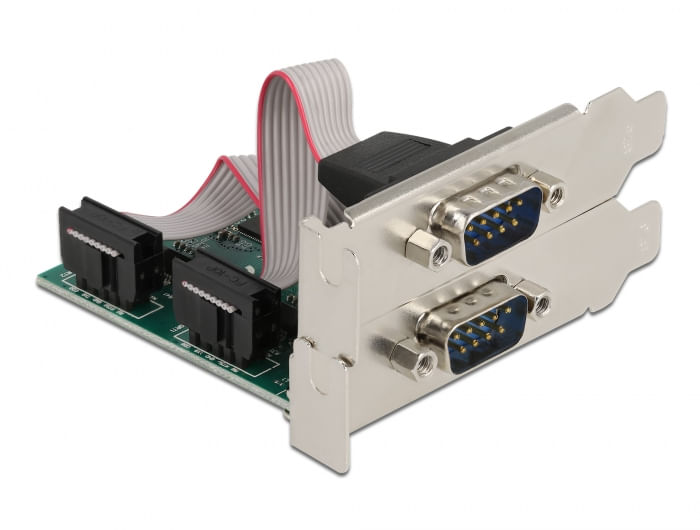 Delock---Adattatore-seriale---PCIe-2.0-a-basso-profilo---RS-232-x-2---verde