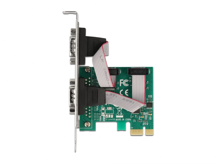 Delock---Adattatore-seriale---PCIe-2.0-a-basso-profilo---RS-232-x-2---verde