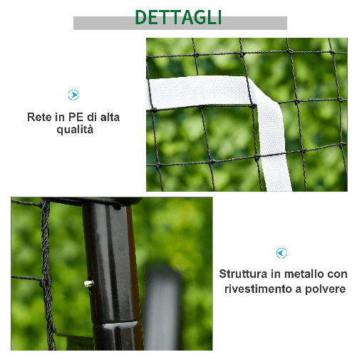 HOMCOM-Rete-da-Calcio-Rebounder-Pieghevole-con-Bersaglio-Altezza-e-Angolazione-Regolabili-Metallo-e-PE-123x73x178.5cm-Nero