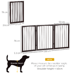 PawHut-Cancellino-Portatile-da-3-Sezioni-per-Cani-e-Animali-Domestici-Divisorio-di-Sicurezza-Pieghevole-160x1.2x76-cm-Marrone