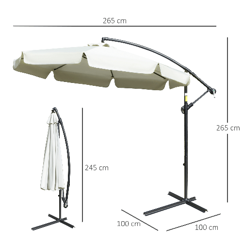 Outsunny-Ombrellone-da-Giardino-a-Braccio-in-Metallo-e-Poliestere-con-Apertura-a-Manovella-Ø2.7x2.7-m-Beige