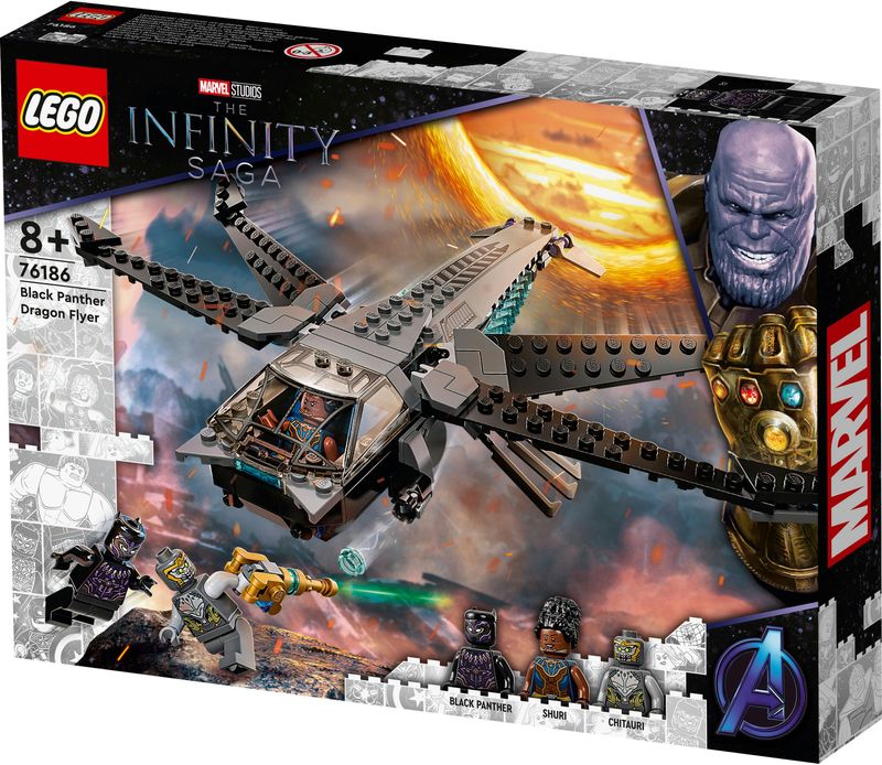 Il-dragone-volante-di-Black-Panther---Lego-Marvel-76186