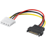 Microconnect PI18041 cavo di alimentazione interno 013 m (Internal PC Power Supply cable - SATA 15 Male - 4pin female -