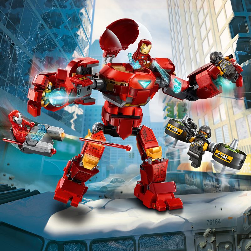 Iron-Man-Hulkbuster-contro-l’agente-A.I.M.---Lego-Marvel-76164