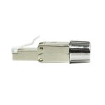 2direct LogiLink MP0080 - CAT.8.1 feldkonfektionierbarer RJ45 Stecker Drahtverbinder Grau - Edelstahl (MP0080)