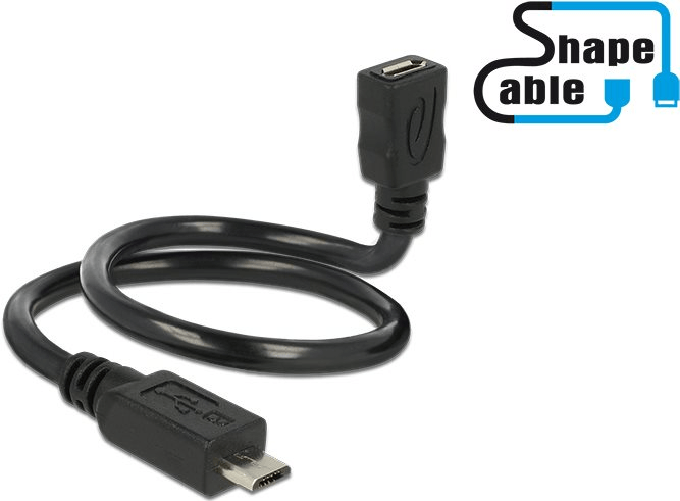 DeLOCK-OTG-ShapeCable---Cavo-di-prolunga-USB---Micro-USB-da-5-pin-Tipo-B--W--a-Micro-USB-da-5-pin-Tipo-B--M----35-cm---N