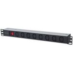 Intellinet 163620 unità di distribuzione dell'energia (PDU) 8 presa(e) AC 1U Nero, Argento