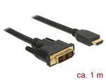 Delock---Cavo-adattatore---Collegamento-singolo---DVI-D-maschio-a-HDMI-maschio---1-m---Triplo-isolamento---Nero---Viti-a