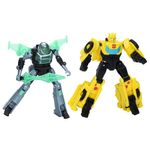 Hasbro Transformers EarthSpark - Cyber-Combiner, action figure di Bumblebee e Mo Malto