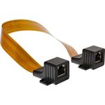 InLine Cavo Rete Lan, Passacavo finestra, 2x RJ45 femmina, non schermato, 0,3m