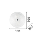 Plafoniera-Classica-Shell-Vetro-Trasparente-4-Luci-E27